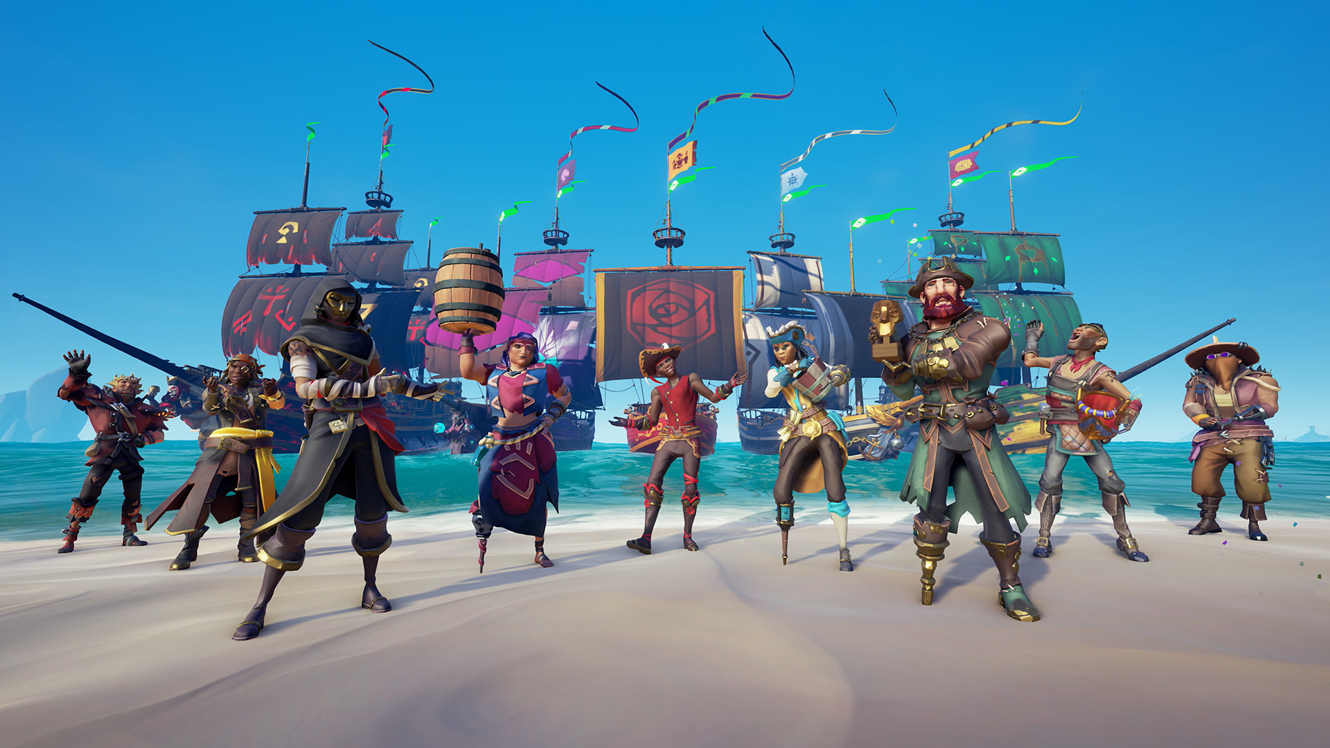 Sea of Thieves pirate ship sailing